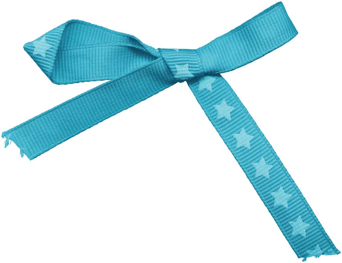Laço Fita Azul Estrelada Decoração Png Grátis Para Baixar
