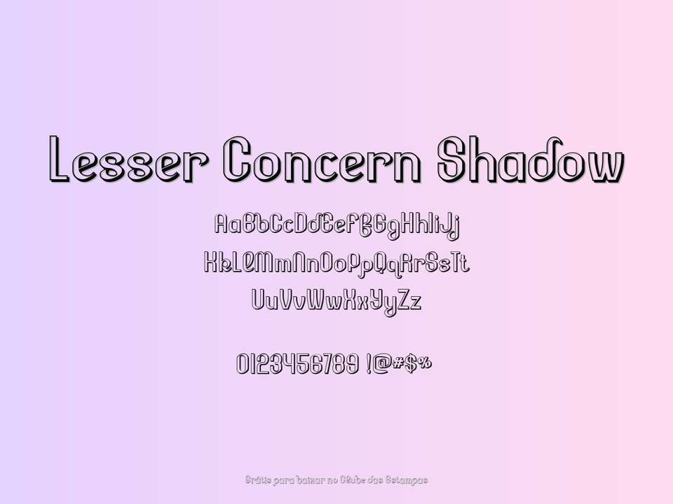 Fonte Lesser Concern Shadow Grátis Para Baixar
