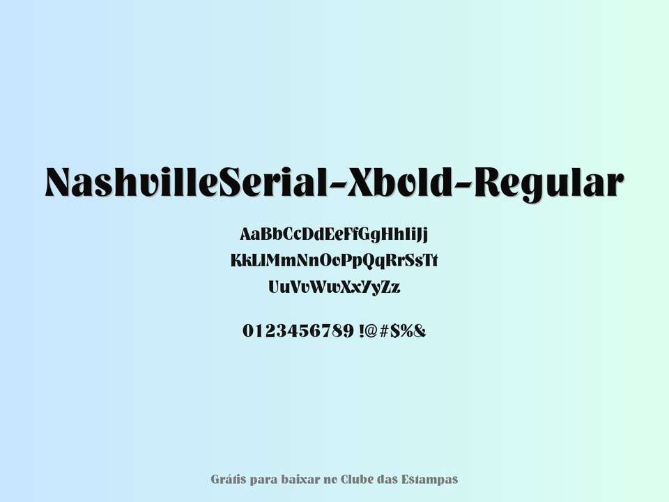 Fonte Nashvilleserial Xbold Regular Grátis Para Baixar