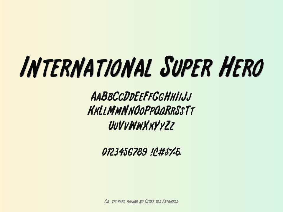 Fonte International Super Hero Grátis Para Baixar