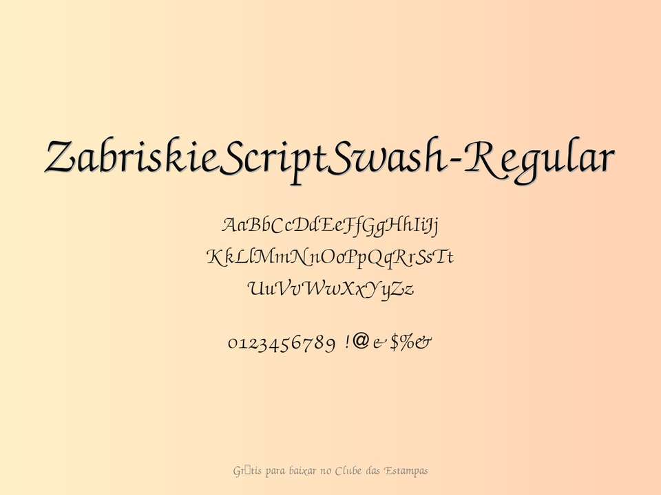 Fonte Zabriskiescriptswash Regular Grátis Para Baixar