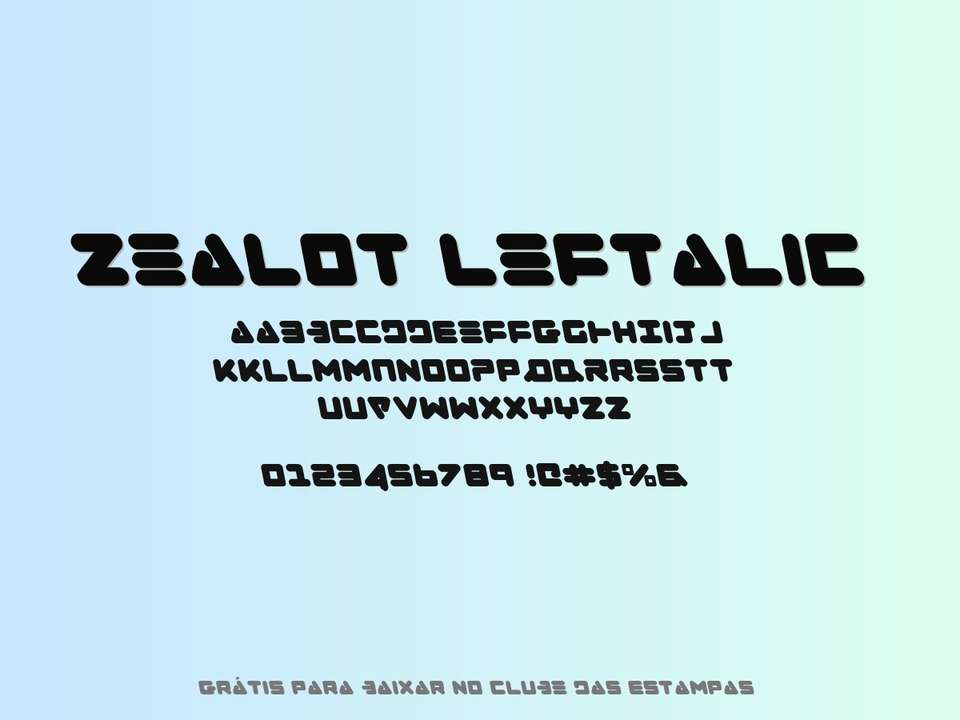Fonte Zealot Leftalic Grátis Para Baixar