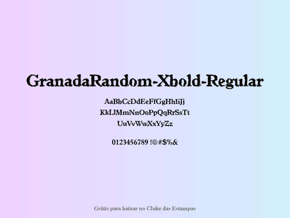Fonte Granadarandom Xbold Regular Grátis Para Baixar