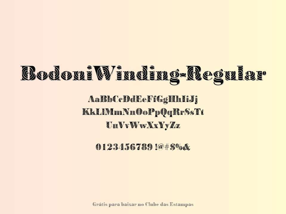 Fonte Bodoniwinding Regular Grátis Para Baixar