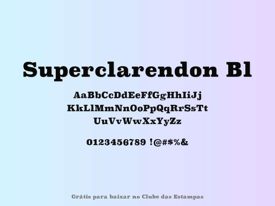 Fonte Superclarendon Bl Grátis Para Baixar