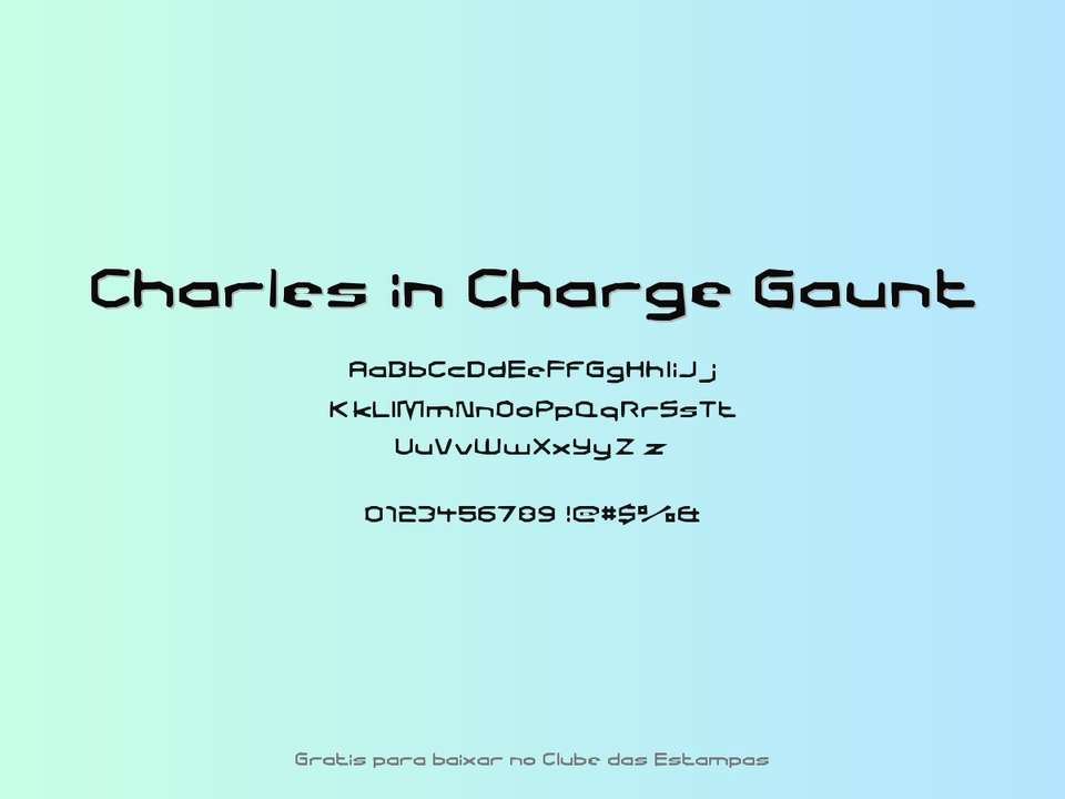 Fonte Charles In Charge Gaunt Grátis Para Baixar