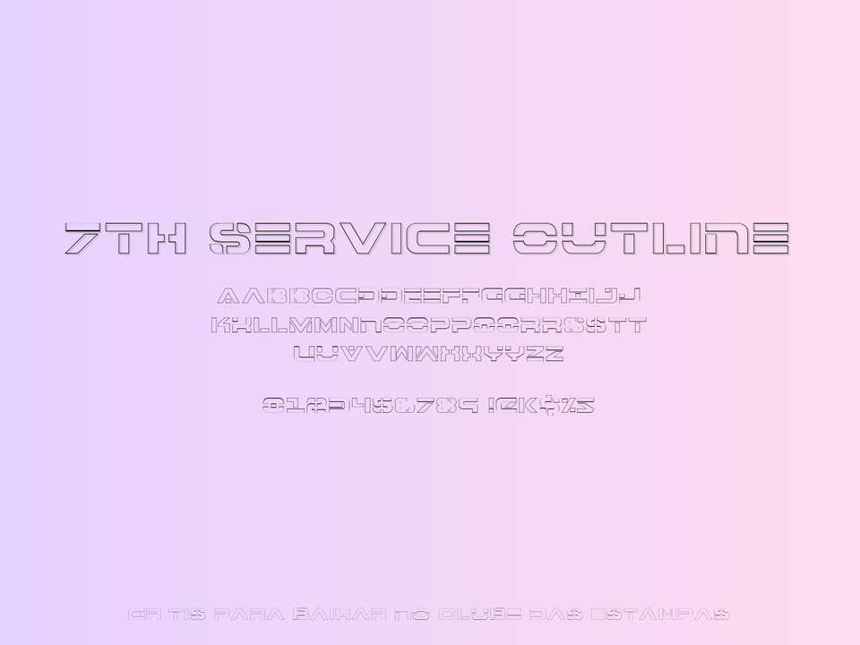 Fonte 7th Service Outline Grátis Para Baixar