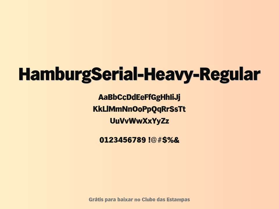 Fonte Hamburgserial Heavy Regular Grátis Para Baixar