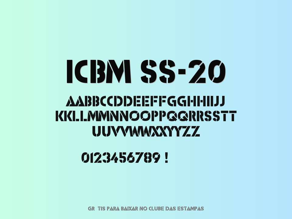 Fonte Icbm Ss 20 Grátis Para Baixar
