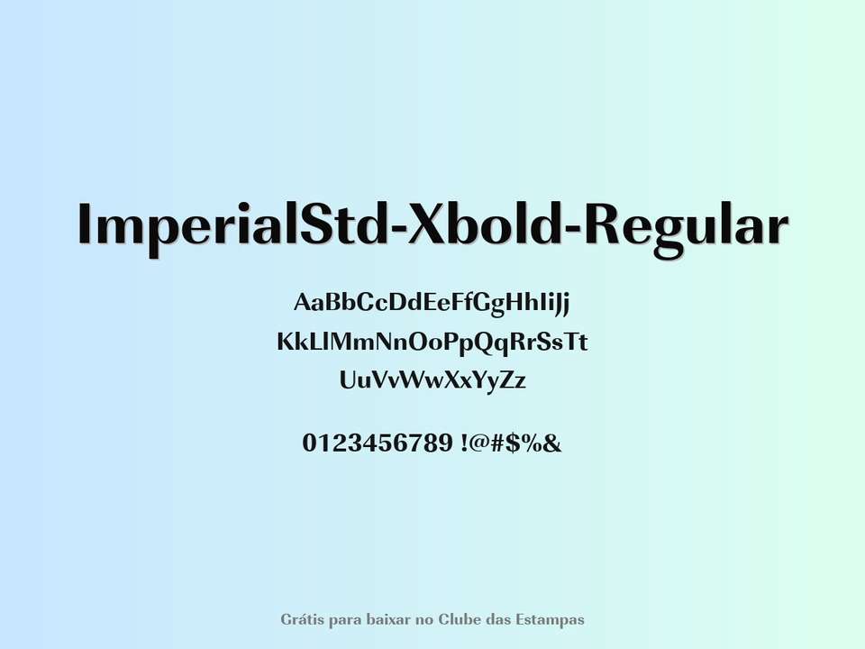 Fonte Imperialstd Xbold Regular Grátis Para Baixar