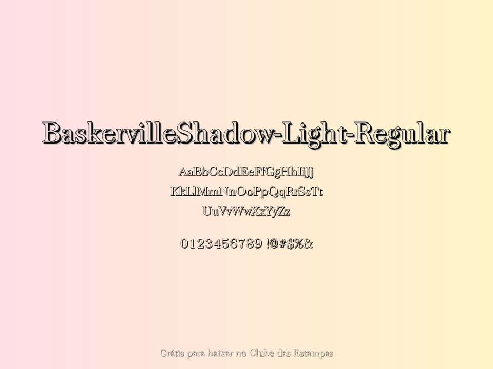 Fonte Baskervilleshadow Light Regular Grátis Para Baixar