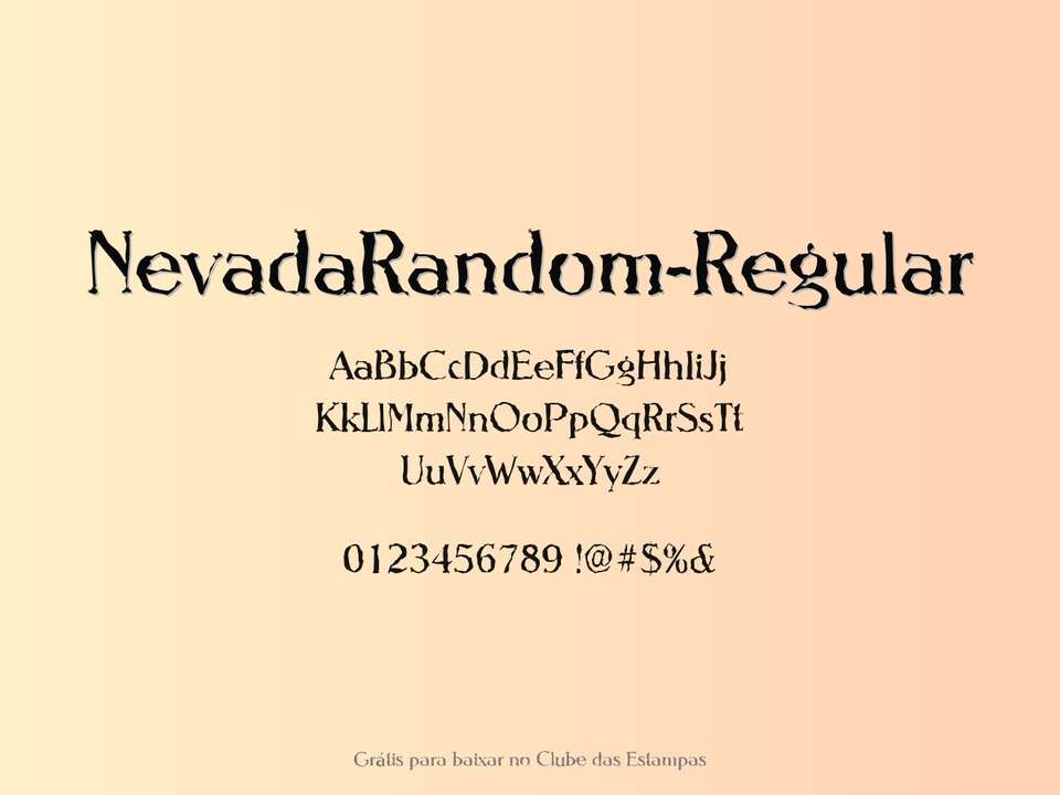 Fonte Nevadarandom Regular Grátis Para Baixar
