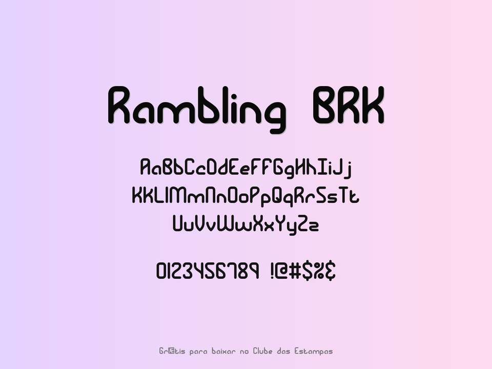 Fonte Rambling Brk Grátis Para Baixar