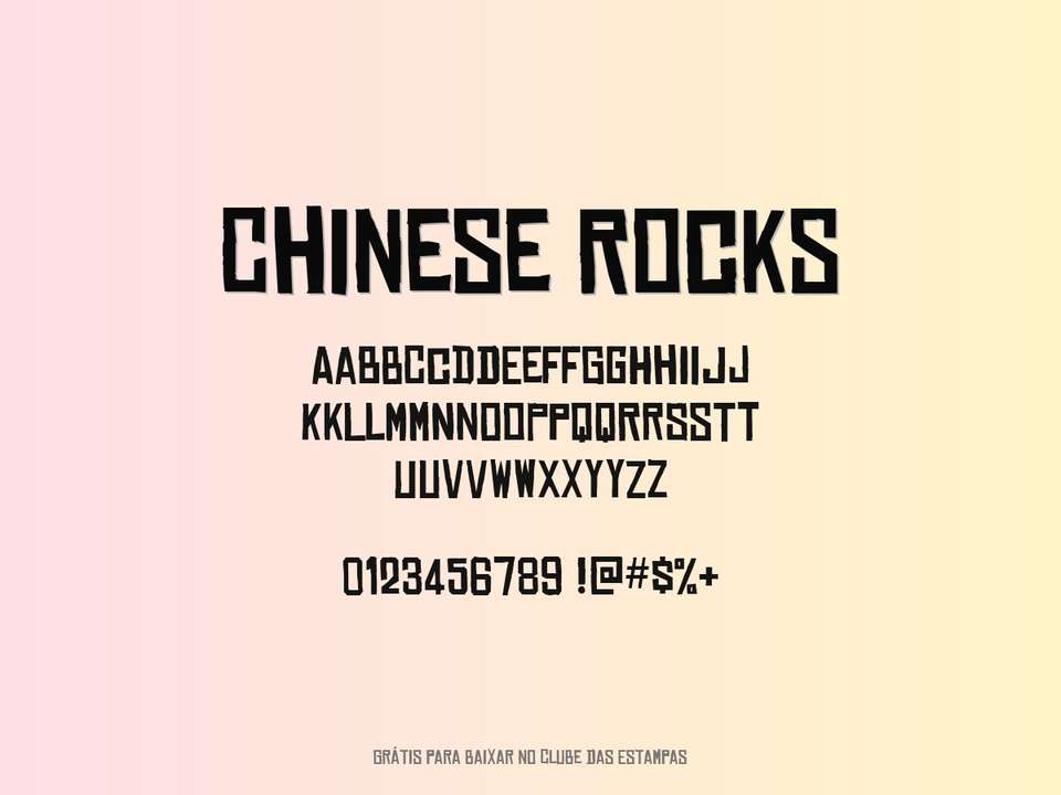 Fonte Chinese Rocks Grátis Para Baixar