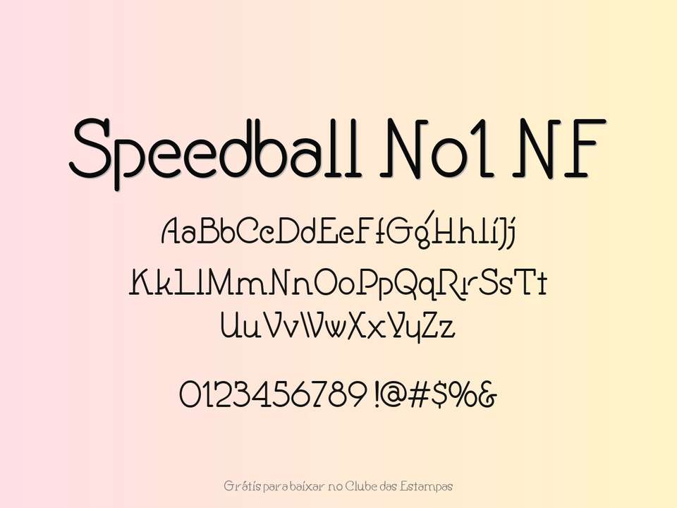 Fonte Speedball No1 Nf Grátis Para Baixar