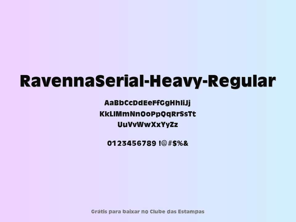 Fonte Ravennaserial Heavy Regular Grátis Para Baixar