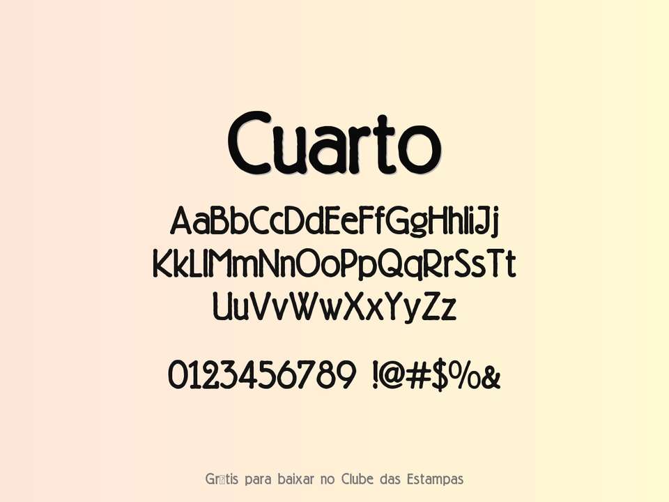 Fonte Cuarto Grátis Para Baixar