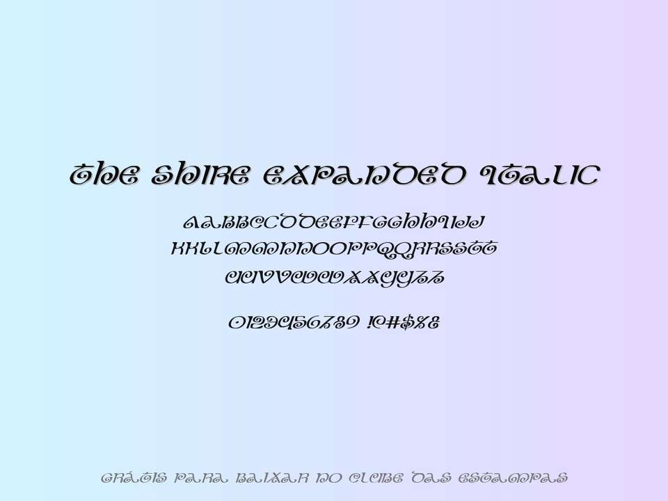 Fonte The Shire Expanded Italic Grátis Para Baixar