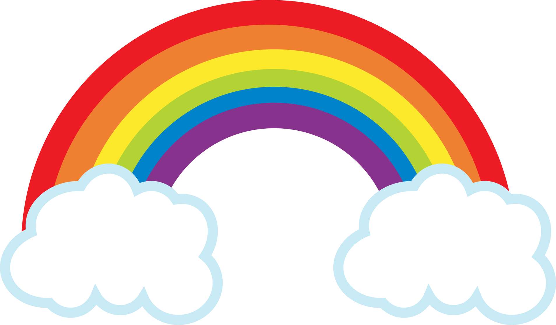 Arco Íris Sobre Nuvens Brancas Natureza Png Grátis Para Baixar