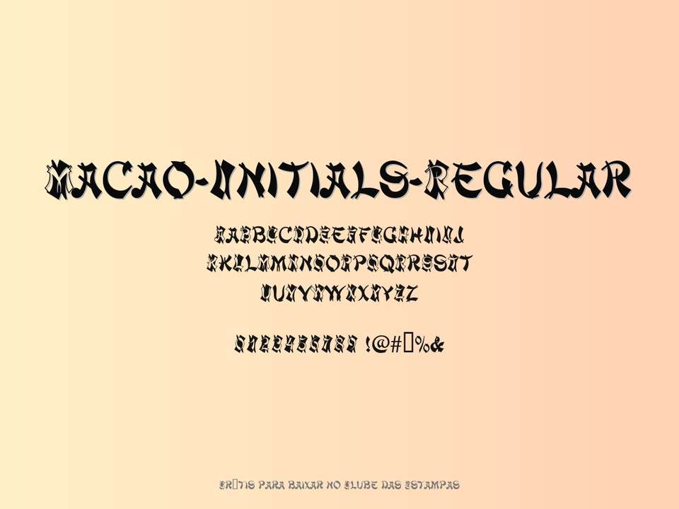 Fonte Macao Initials Regular Grátis Para Baixar