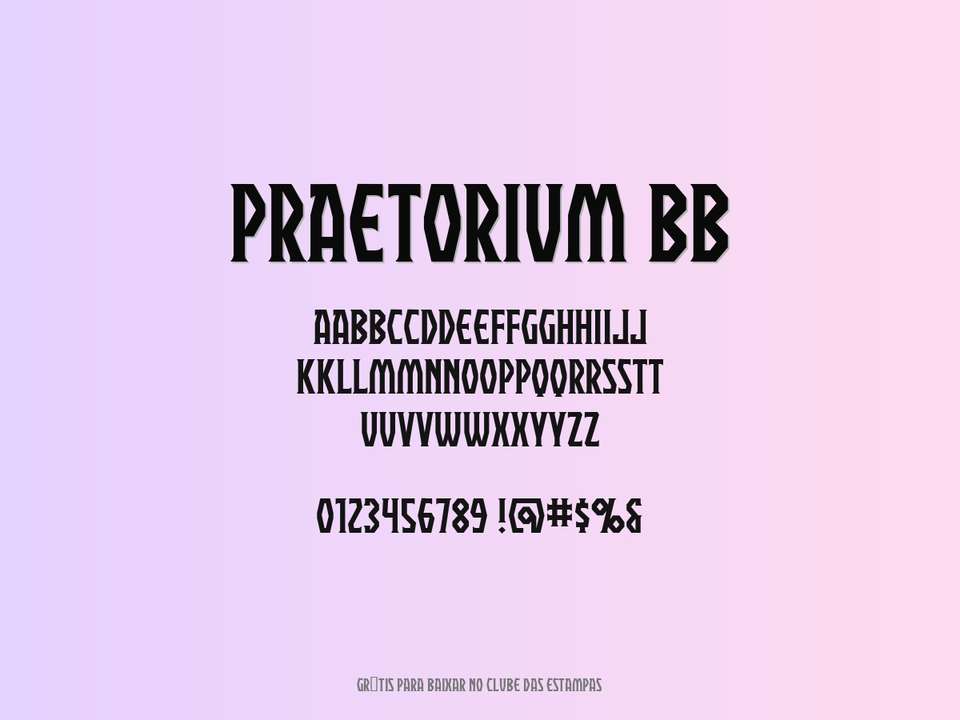 Fonte Praetorium Bb Grátis Para Baixar