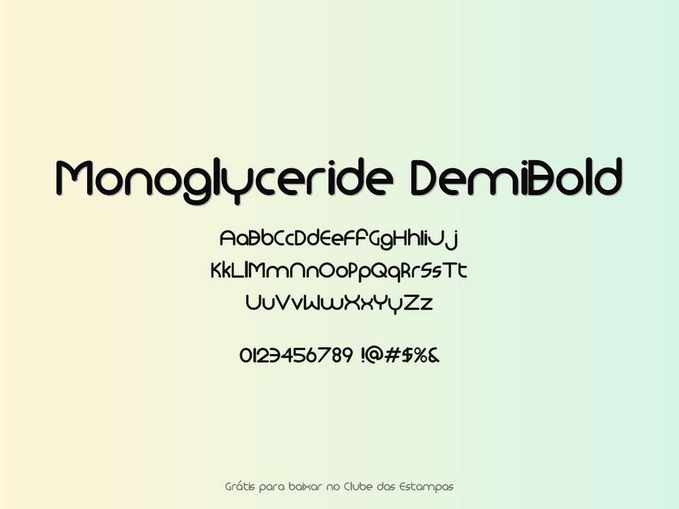Fonte Monoglyceride Demibold Grátis Para Baixar