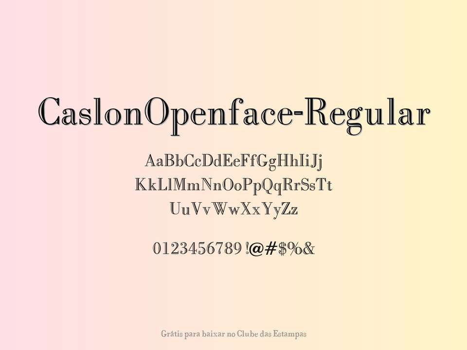 Fonte Caslonopenface Regular Grátis Para Baixar