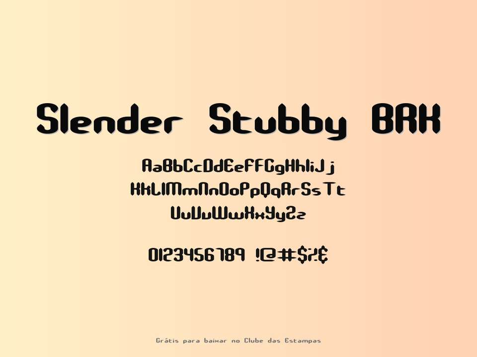 Fonte Slender Stubby Brk Grátis Para Baixar