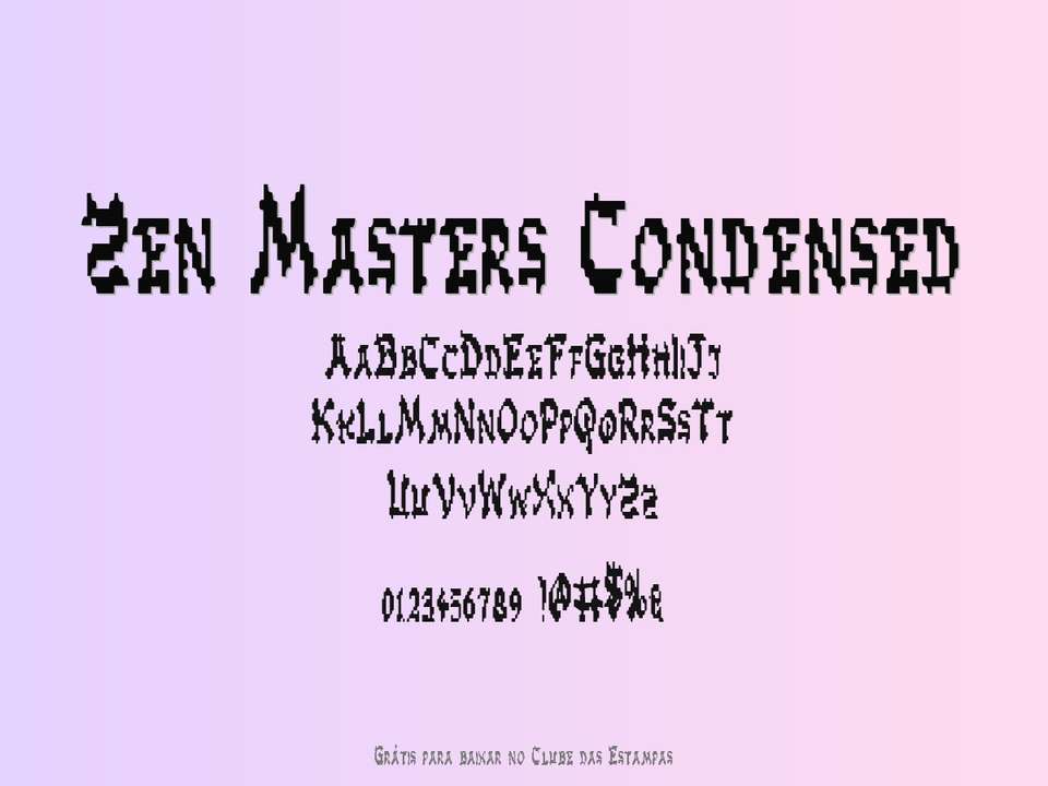 Fonte Zen Masters Condensed Grátis Para Baixar