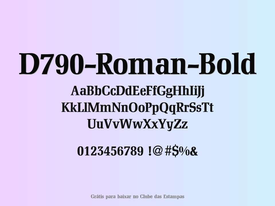 Fonte D790 Roman Bold Grátis Para Baixar