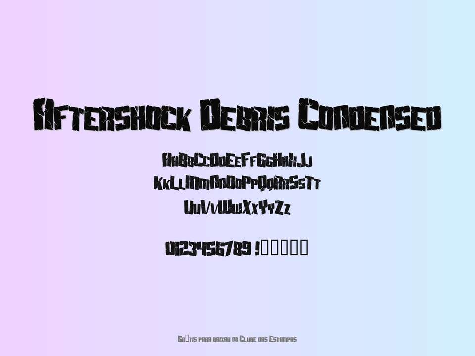 Fonte Aftershock Debris Condensed Grátis Para Baixar