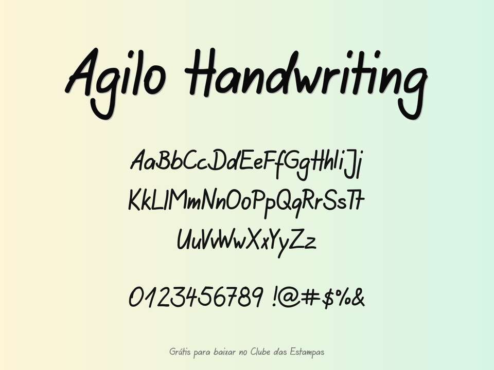 Fonte Agilo Handwriting Grátis Para Baixar