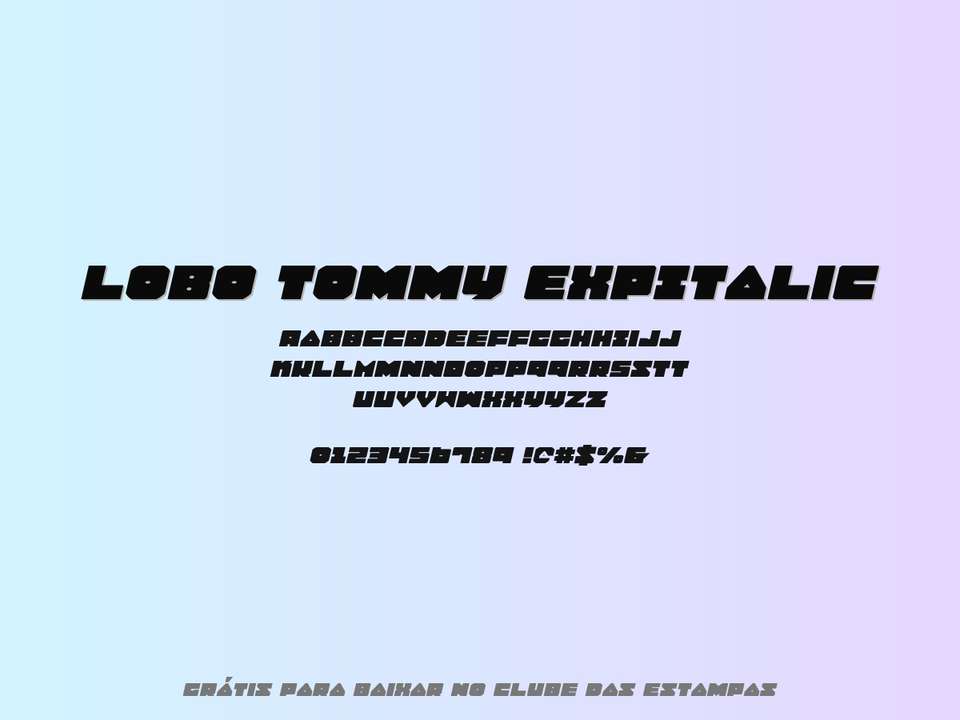 Fonte Lobo Tommy Expitalic Grátis Para Baixar