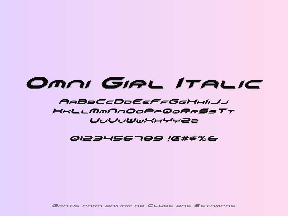 Fonte Omni Girl Italic Grátis Para Baixar