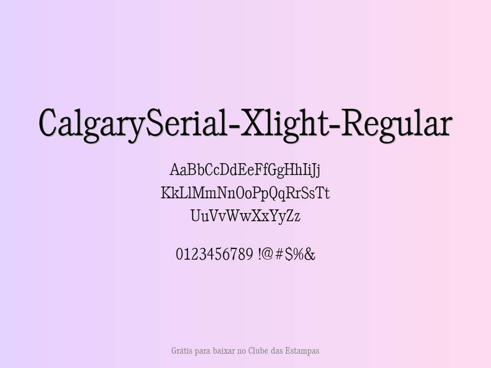 Fonte Calgaryserial Xlight Regular Grátis Para Baixar