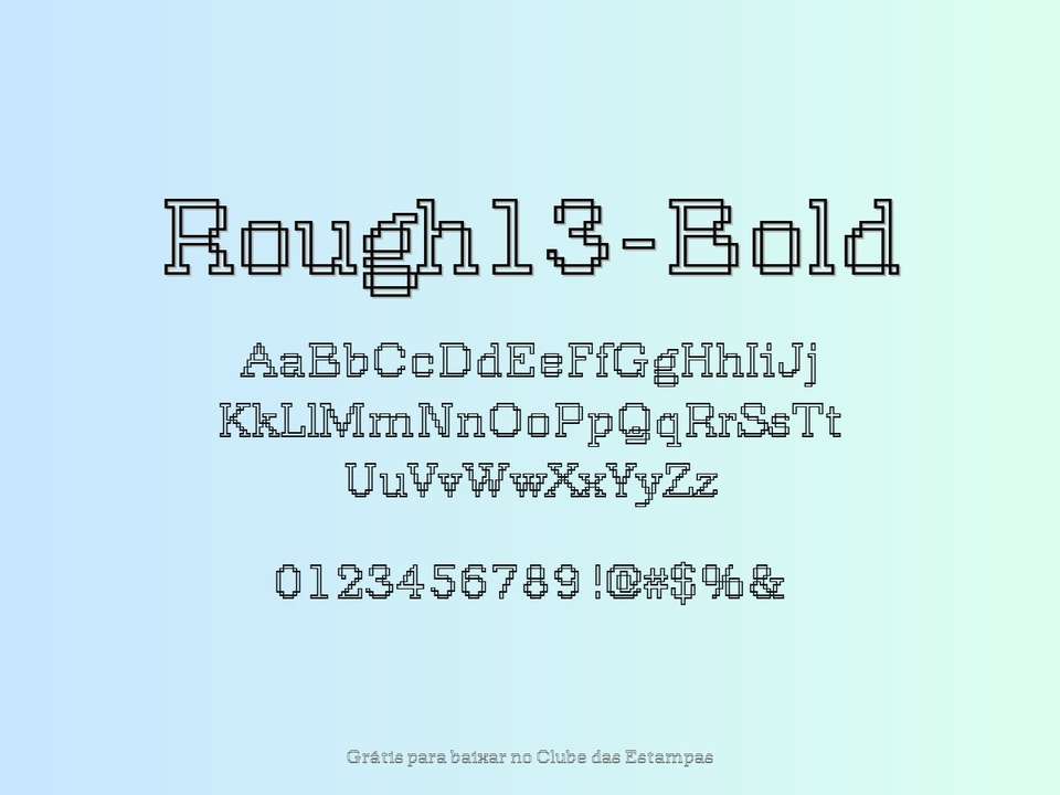 Fonte Rough13 Bold Grátis Para Baixar