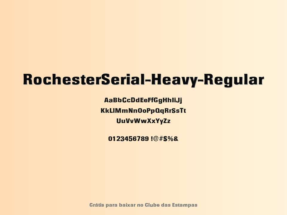 Fonte Rochesterserial Heavy Regular Grátis Para Baixar