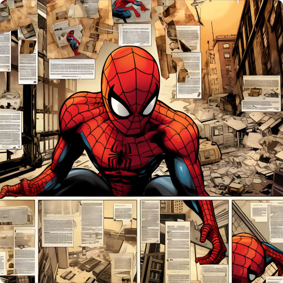 Ilustração Do Homem Aranha Em Cenário Urbano Super Heróis Png Arte Para Caneca Grátis Pra Baixar