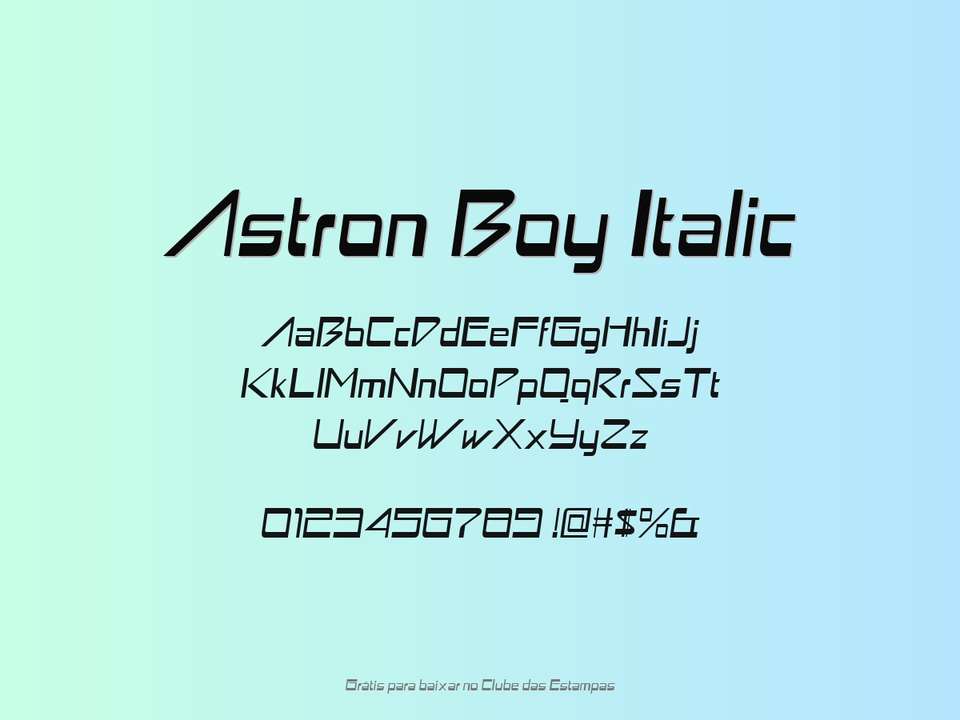 Fonte Astron Boy Italic Grátis Para Baixar