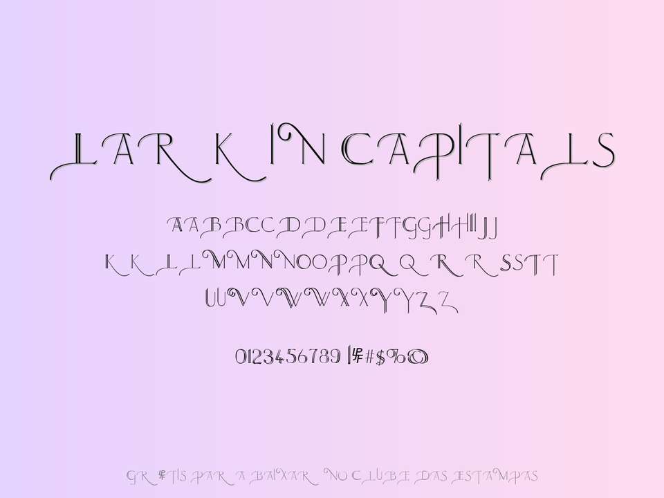 Fonte Larkin Capitals Grátis Para Baixar