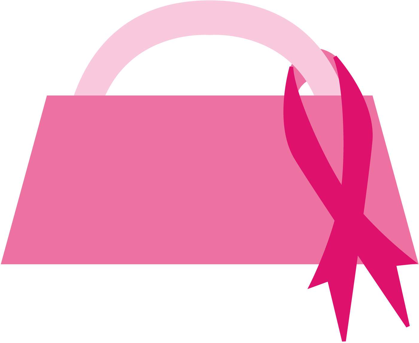 Sacola De Presentes Com Laço Rosa Conscientização Png Grátis Para Baixar