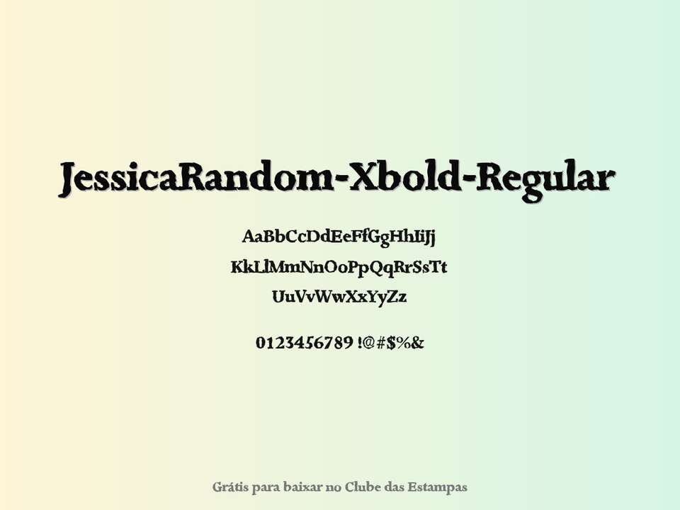 Fonte Jessicarandom Xbold Regular Grátis Para Baixar