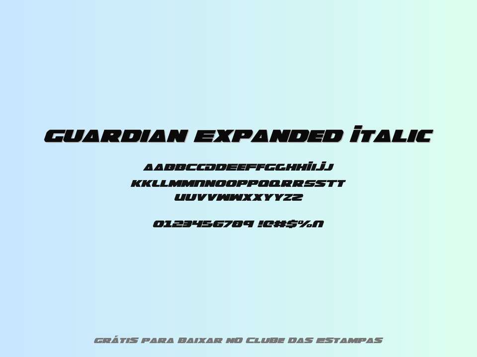 Fonte Guardian Expanded Italic Grátis Para Baixar