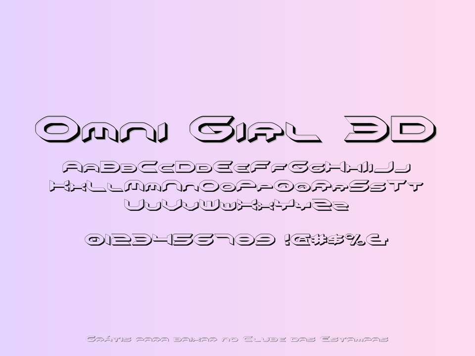 Fonte Omni Girl 3d Grátis Para Baixar