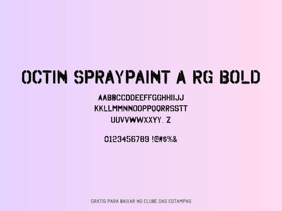 Fonte Octin Spraypaint A Rg Bold Grátis Para Baixar