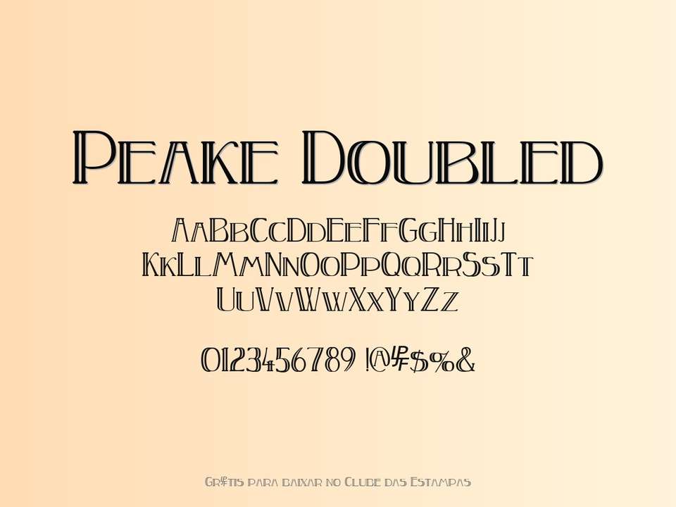 Fonte Peake Doubled Grátis Para Baixar