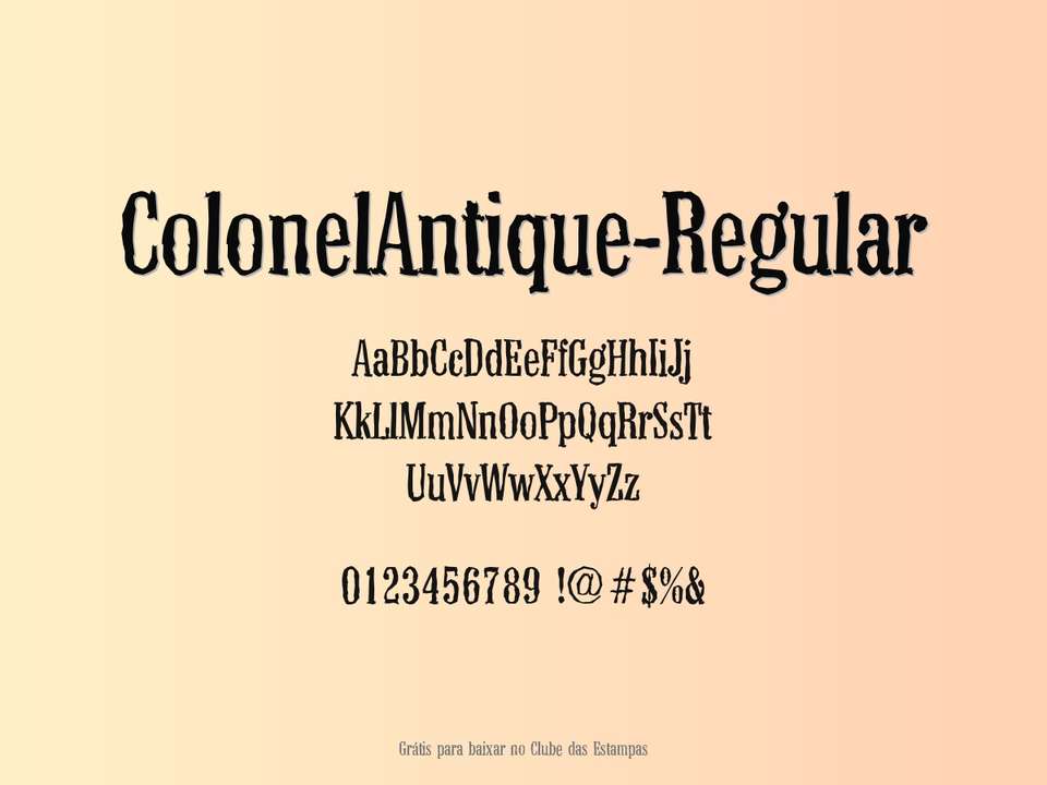Fonte Colonelantique Regular Grátis Para Baixar