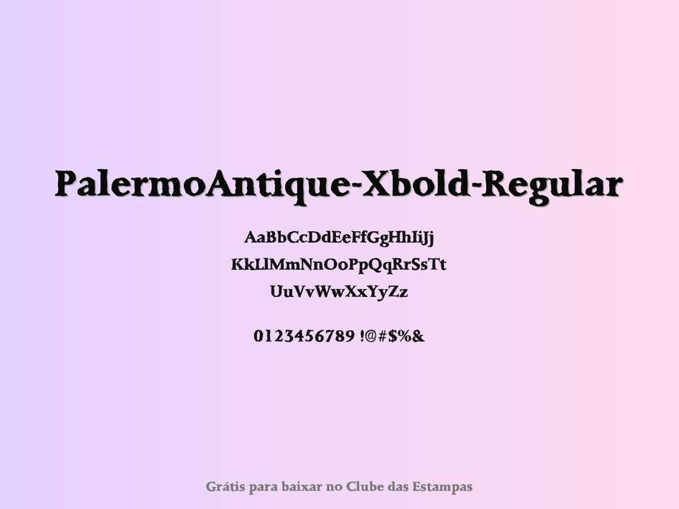 Fonte Palermoantique Xbold Regular Grátis Para Baixar