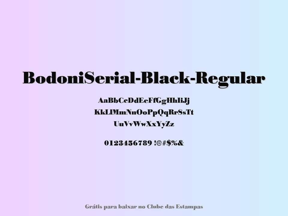 Fonte Bodoniserial Black Regular Grátis Para Baixar