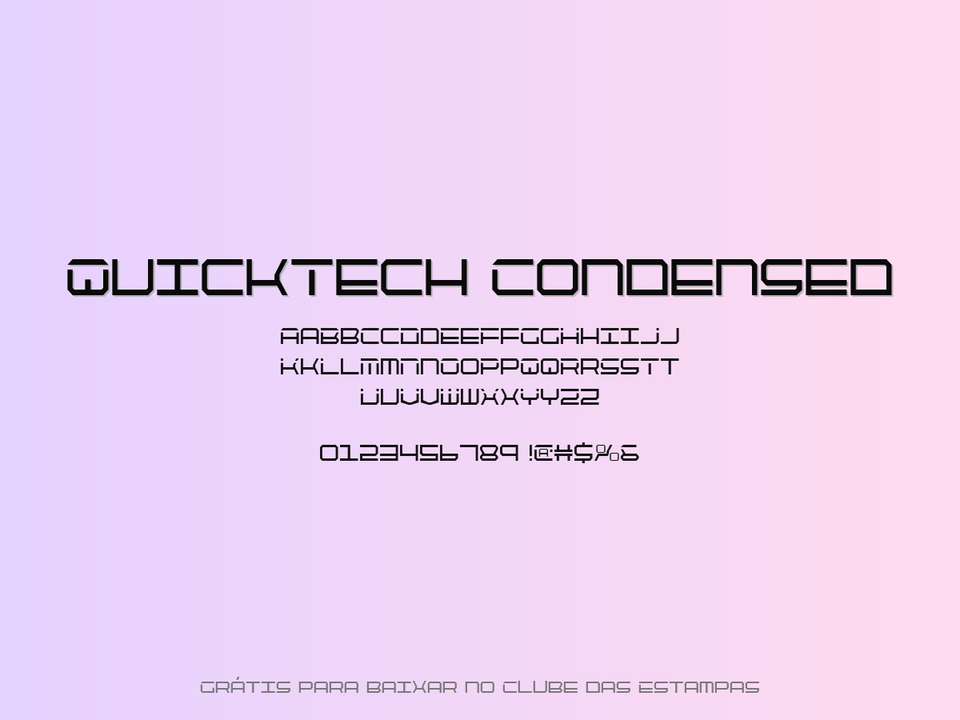 Fonte Quicktech Condensed Grátis Para Baixar